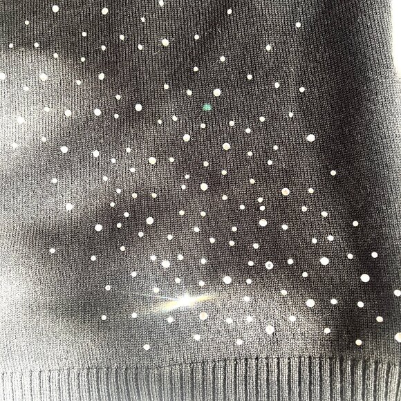 Auc Moschno Rhinestones embellished Lana Wool Black cardigan S - Picture 11 of 14